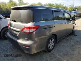2015 Nissan Quest SV with VIN JN8AE2KP7F9120821, listed as a Copart auction lot 53998065 with 106,702 mi miles and Salvage Title. Bid and sale history available at carsss.com. Image 3.