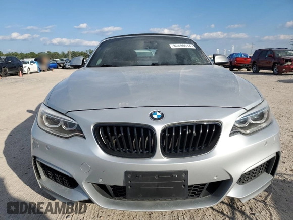 2017 BMW 2 Series M240i xDrive with VIN WBA2L3C34HV667706, listed as a Copart auction lot 80499914 with 77,788 mi miles and Salvage Title. Bid and sale history available at carsss.com. Image 5.
