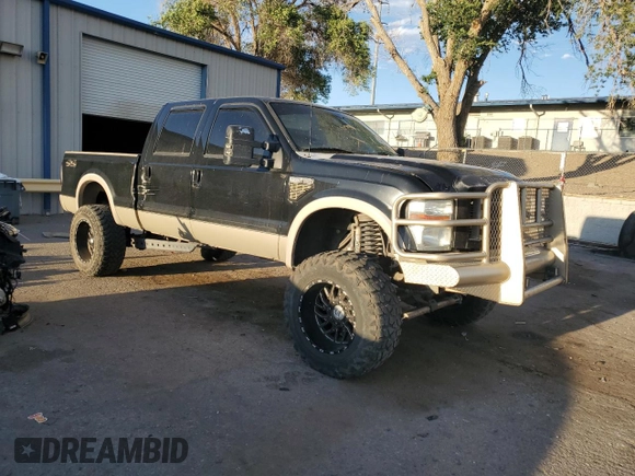 2008 Ford F-250 XL with VIN 1FTSW21R58ED14886, listed as a Copart auction lot 60866345 with 141,980 mi miles and Salvage title. Bid and sale history available at DreamBid. Image 4.