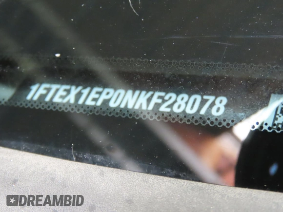 2022 Ford F-150 XL with VIN 1FTEX1EP0NKF28078, listed as a Copart auction lot 61075785 with 60,686 mi miles and Salvage title. Bid and sale history available at DreamBid. Image 10.
