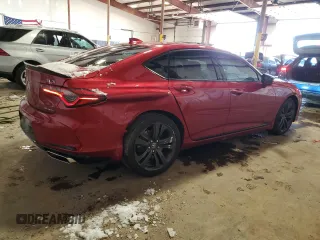 2021 Acura TLX w/A-Spec Package with VIN 19UUB6F59MA006480, listed as a Copart auction lot 86082704 with 59,683 mi miles and Salvage Title. Bid and sale history available at carsss.com. Image 3.