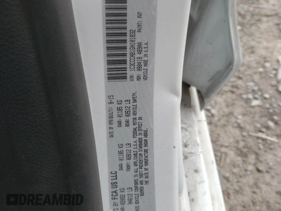 2016 Chrysler 200 Limited with VIN 1C3CCCAB1GN101832, listed as a Copart auction lot 41592025 with 172,276 mi miles and Salvage Title. Bid and sale history available at DreamBid. Image 12.