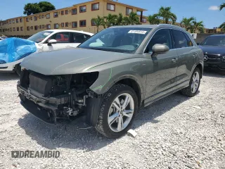2022 Audi Q3 S line Premium with VIN WA1DECF36N1128695, listed as a Copart auction lot 61494915 with 26,725 mi miles and Salvage title. Bid and sale history available at DreamBid. Image 1.