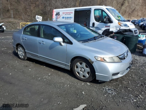 2009 Honda Civic Sdn LX with VIN 2HGFA16589H321472, listed as a Copart auction lot 50612415 with 155,342 mi miles and Salvage Title. Bid and sale history available at carsss.com. Image 4.