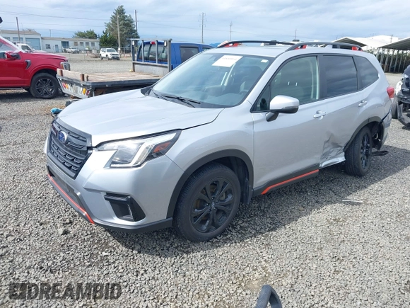 2023 Subaru Forester Sport with VIN JF2SKAJC0PH519600, listed as a IAAI auction lot 41880854 with 27,996 mi miles. Bid and sale history available at carsss.com. Image 17.