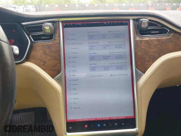 2016 Tesla Model S 70 with VIN 5YJSA1E18GF174200, listed as a IAAI auction lot 42274415 with 65,231 mi miles and . Bid and sale history available at DreamBid. Image 18.