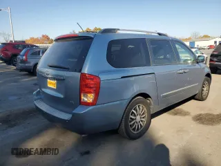 2011 Kia Sedona EX with VIN KNDMH4C75B6400923, listed as a Copart auction lot 75855444 with 76,205 mi miles and Salvage Title. Bid and sale history available at carsss.com. Image 3.