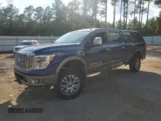 2017 Nissan Titan XD SV with VIN 1N6BA1F4XHN564059, listed as a Copart auction lot 73087834 with 112,320 mi miles and Salvage Title. Bid and sale history available at carsss.com. Image 1.