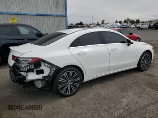 2023 Mercedes-Benz CLA 250 with VIN W1K5J4GB4PN362160, listed as a Copart auction lot 48571955 with 19,245 mi miles and Salvage Title. Bid and sale history available at DreamBid. Image 3.