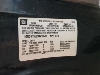 2003 Chevrolet Venture Warner Bros 1SE z VIN 1GNDX13E83D218685, wystawiony jako Copart lot #70247624 z przebiegiem 170 386 mil mil oraz Nie do naprawy. Historia ofert i sprzedaży dostępna na DreamBid. Obrazek 13.