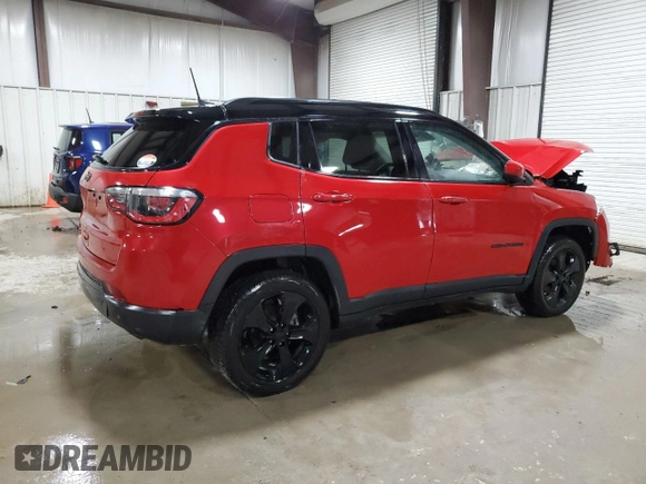 2020 Jeep Compass Latitude with VIN 3C4NJDBB2LT116591, listed as a Copart auction lot 52180045 with 138,531 mi miles and Salvage Title. Bid and sale history available at DreamBid. Image 3.