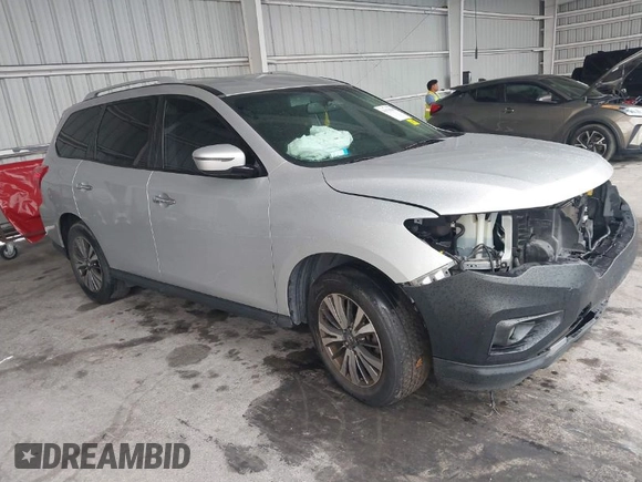 2018 Nissan Pathfinder SL with VIN 5N1DR2MN3JC644631, listed as a IAAI auction lot 41176186 with 107,872 mi miles. Bid and sale history available at carsss.com. Image 1.