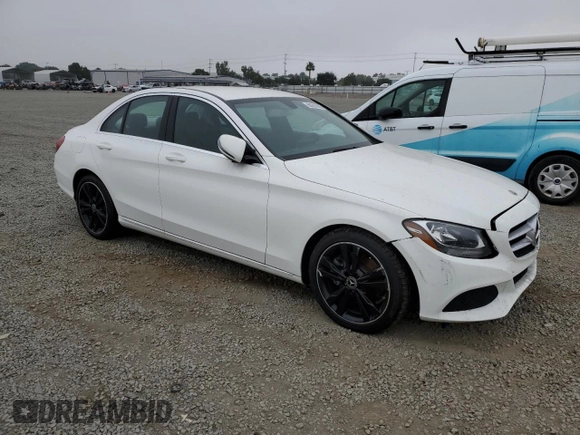 2017 Mercedes-Benz C 300 with VIN 55SWF4JB4HU232306, listed as a Copart auction lot 60287885 with 44,525 mi miles and Salvage title. Bid and sale history available at DreamBid. Image 4.