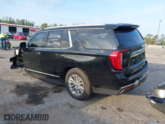 2021 GMC Yukon SLT with VIN 1GKS1BKD8MR264204, listed as a IAAI auction lot 41859983 with 118,968 mi miles. Bid and sale history available at carsss.com. Image 3.