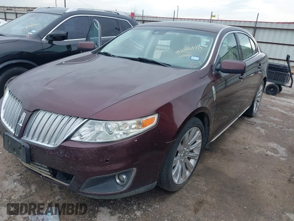 2012 Lincoln MKS with VIN 1LNHL9DRXCG802649, listed as a IAAI auction lot 41886148 with 1 mi miles. Bid and sale history available at carsss.com. Image 2.