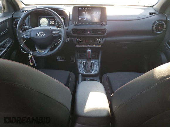 2022 Hyundai Kona N Line with VIN KM8K3CA33NU796555, listed as a Copart auction lot 42942895 with 39,328 mi miles and Salvage Title. Bid and sale history available at carsss.com. Image 8.