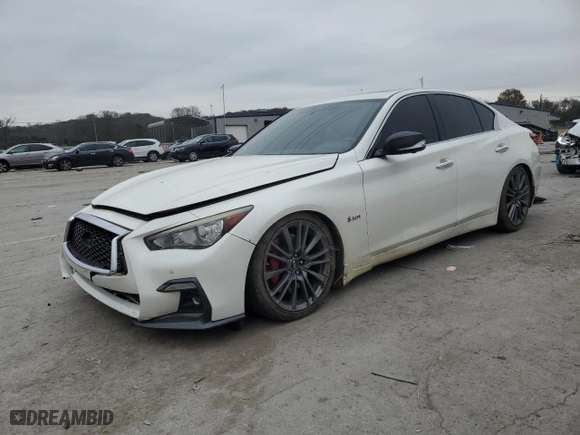 2018 Infiniti Q50 RED SPORT 400 with VIN JN1FV7AP1JM460023, listed as a Copart auction lot 82899894 with NaN miles and Clean Title. Bid and sale history available at carsss.com. Image 1.