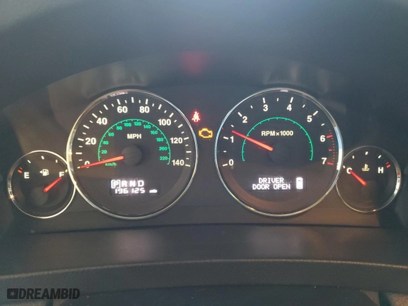 2008 Jeep Grand Cherokee Laredo with VIN 1J8GR48K38C206871, listed as a Copart auction lot 50457005 with 196,125 mi miles and Clean Title. Bid and sale history available at carsss.com. Image 9.