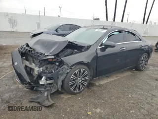 2021 Mercedes-Benz CLA with VIN W1K5J4GBXMN151685, listed as a Copart auction lot 48045045 with 77,257 mi miles and Salvage Title. Bid and sale history available at carsss.com. Image 1.