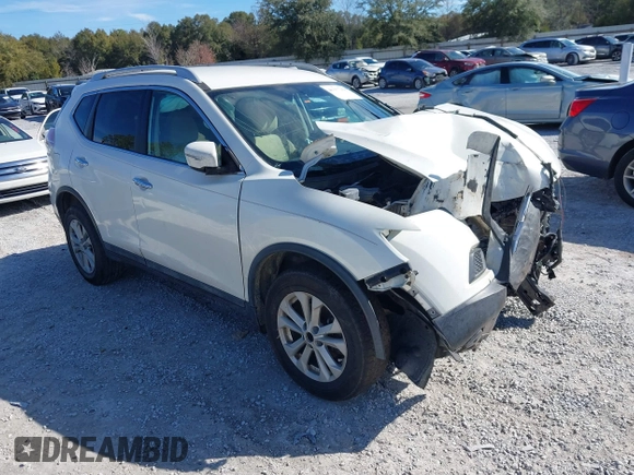 2015 Nissan Rogue SL with VIN 5N1AT2MT4FC916288, listed as a IAAI auction lot 41357258 with 1 mi miles. Bid and sale history available at carsss.com. Image 1.