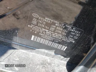 2016 Hyundai Azera with VIN KMHFG4JG5GA510143, listed as a IAAI auction lot 41776450 with Not Provided miles and . Bid and sale history available at DreamBid. Image 9.