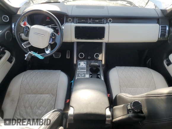 2020 Land Rover Range Rover SV Autobiography Dynamic with VIN SALGW2RE5LA575063, listed as a Copart auction lot 60424275 with 81,501 mi miles and Salvage title. Bid and sale history available at DreamBid. Image 8.