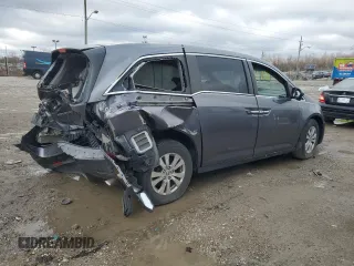 2014 Honda Odyssey EX with VIN 5FNRL5H40EB054748, listed as a Copart auction lot 46794555 with 135,095 mi miles and Salvage Title. Bid and sale history available at carsss.com. Image 3.
