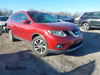 2015 Nissan Rogue SL with VIN 5N1AT2MV2FC848039, listed as a IAAI auction lot 41892155 with 120,401 mi miles. Bid and sale history available at carsss.com. Image 1.