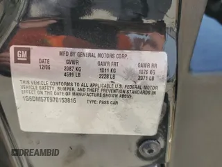 2007 Cadillac CTS с VIN 1G6DM57T970153816, выставлен на аукционе Copart как лот 54673495 с пробегом 184 622 миль миль и Списание • Salvage title. История ставок и продаж доступна на DreamBid. Изображение 12.