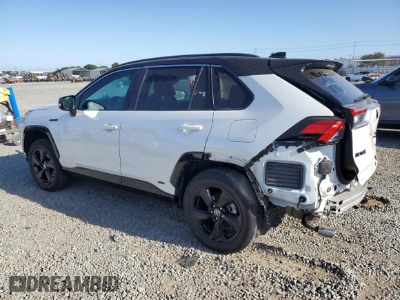 2021 Toyota RAV4 Hybrid XSE with VIN 2T3E6RFV1MW018990, listed as a Copart auction lot 64043865 with 55,938 mi miles and Salvage title. Bid and sale history available at DreamBid. Image 2.