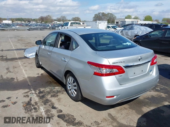 2013 Nissan Sentra S with VIN 3N1AB7AP7DL608340, listed as a IAAI auction lot 41864052 with Not Provided miles and . Bid and sale history available at DreamBid. Image 3.