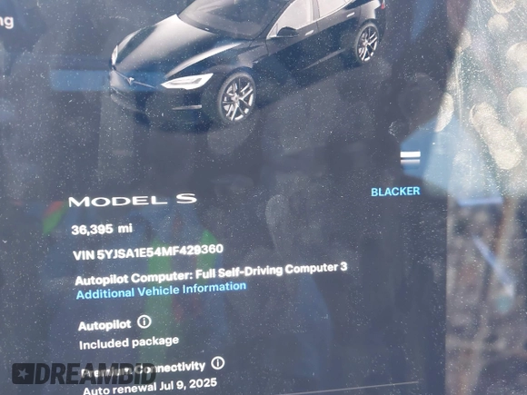 2021 Tesla Model S Long Range z VIN 5YJSA1E54MF429360, wystawiony jako IAAI lot #42662440 z przebiegiem 36 395 mil mil oraz . Historia ofert i sprzedaży dostępna na DreamBid. Obrazek 15.
