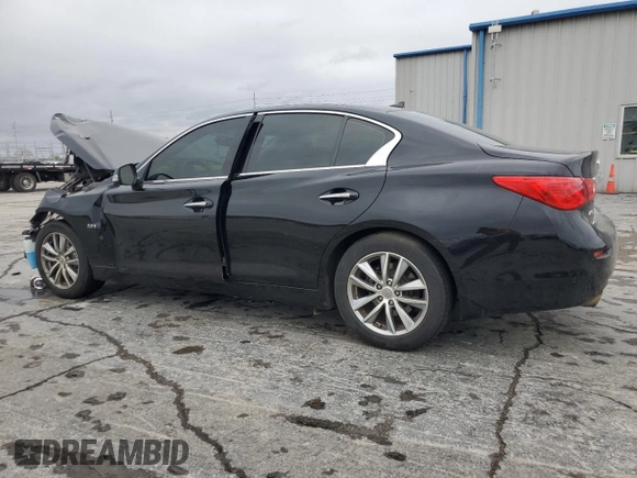 2017 Infiniti Q50 2.0t with VIN JN1CV7AR9HM682498, listed as a Copart auction lot 50911065 with 80,640 mi miles and Salvage Title. Bid and sale history available at carsss.com. Image 2.