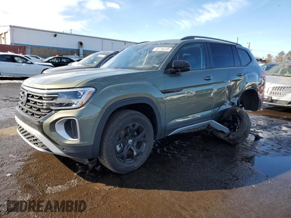 2024 Volkswagen Atlas Peak Edition SEL with VIN 1V2GR2CA3RC619979, listed as a Copart auction lot 45716235 with 2,407 mi miles and Salvage title. Bid and sale history available at DreamBid. Image 1.