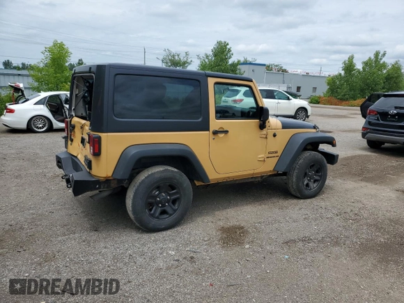 2014 Jeep Wrangler Sport with VIN 1C4AJWAG9EL190595, listed as a Copart auction lot 62496955 with 248,484 mi miles and Salvage title. Bid and sale history available at DreamBid. Image 3.