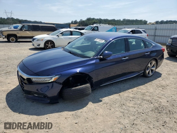 2018 Honda Accord Touring z VIN 1HGCV1F9XJA062738, wystawiony jako Copart lot #60115035 z przebiegiem 93 548 mil mil oraz Szkoda całkowita • Salvage title. Historia ofert i sprzedaży dostępna na DreamBid. Obrazek 1.