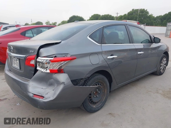 2015 Nissan Sentra S with VIN 3N1AB7AP1FY345428, listed as a IAAI auction lot 42044857 with 113,046 mi miles. Bid and sale history available at carsss.com. Image 4.