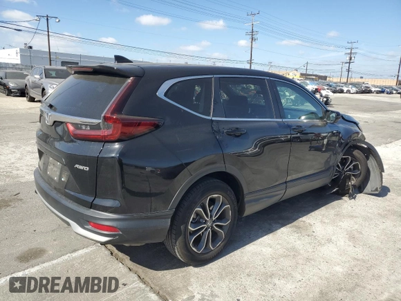 2021 Honda CR-V EX with VIN 2HKRW2H56MH643138, listed as a Copart auction lot 47658565 with 0 mi miles and Salvage Title. Bid and sale history available at carsss.com. Image 3.
