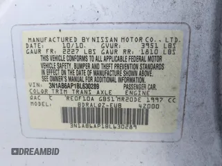 2011 Nissan Sentra SR with VIN 3N1AB6AP1BL630289, listed as a IAAI auction lot 41944527 with 166,478 mi miles and . Bid and sale history available at DreamBid. Image 9.