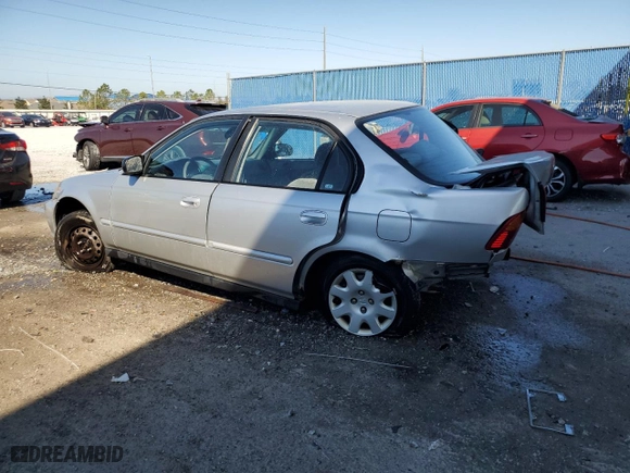 2000 Honda Civic VP with VIN 2HGEJ6614YH592338, listed as a Copart auction lot 44625655 with 124,155 mi miles and Salvage Title. Bid and sale history available at carsss.com. Image 2.