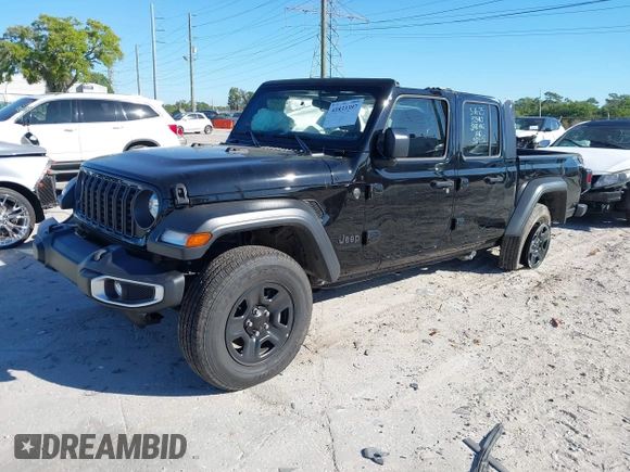 2024 Jeep Gladiator Sport S с VIN 1C6HJTAG6RL111586, выставлен на аукционе IAAI как лот 41833397 с пробегом 2 452 миль миль и . История ставок и продаж доступна на DreamBid. Изображение 18.