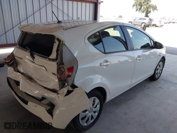2012 Toyota Prius One with VIN JTDKDTB36C1513712, listed as a IAAI auction lot 42163440 with 130,794 mi miles. Bid and sale history available at carsss.com. Image 4.
