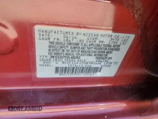 2016 Nissan Note S with VIN 3N1CE2CP2GL405263, listed as a Copart auction lot 54621595 with 138,009 mi miles and Clean title. Bid and sale history available at DreamBid. Image 12.