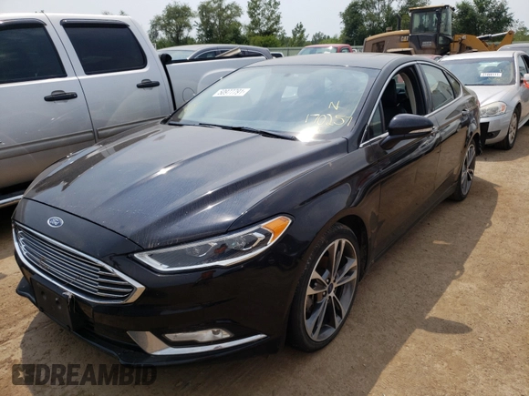 2017 Ford Fusion Titanium с VIN 3FA6P0K93HR170257, выставлен на аукционе Copart как лот 50977791 с пробегом 96 692 миль миль и Списание • Salvage title. История ставок и продаж доступна на DreamBid. Изображение 2.