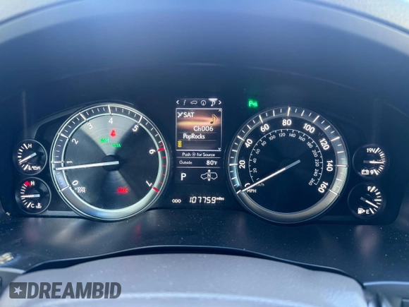 2016 Lexus LX 570 with VIN JTJHY7AX4G4198811, listed as a Copart auction lot 64898475 with 107,759 mi miles and Clean title. Bid and sale history available at DreamBid. Image 8.