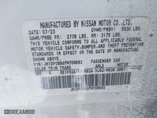 2023 Nissan ARIYA EVOLVE+ with VIN JN1DF0BB4PM708692, listed as a IAAI auction lot 41603853 with 18,256 mi miles. Bid and sale history available at carsss.com. Image 9.