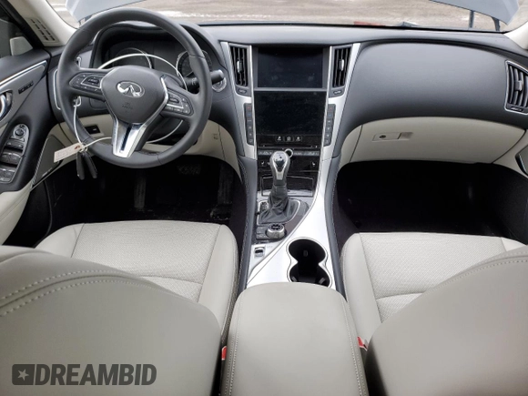 2023 Infiniti Q50 Luxe with VIN JN1EV7BR1PM543584, listed as a Copart auction lot 53582905 with Not provided miles and Clean title. Bid and sale history available at DreamBid. Image 8.