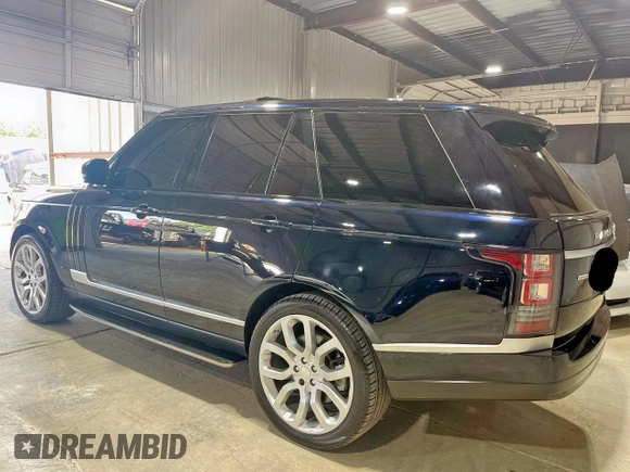2014 Land Rover Range Rover Supercharged with VIN SALGS2TF6EA155229, listed as a Copart auction lot 62614735 with 95,369 mi miles and Salvage title. Bid and sale history available at DreamBid. Image 3.