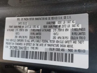 2022 Mazda CX-30 S Select z VIN 3MVDMBBL0NM415511, wystawiony jako IAAI lot #41513247 z przebiegiem Nie podano mil oraz . Historia ofert i sprzedaży dostępna na DreamBid. Obrazek 9.