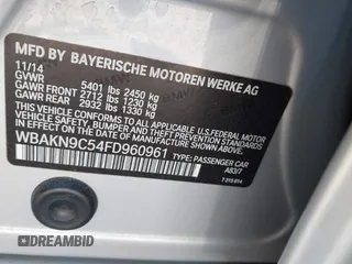 2015 BMW 5 Series 550i z VIN WBAKN9C54FD960961, wystawiony jako IAAI lot #42182554 z przebiegiem 73 234 mil mil oraz . Historia ofert i sprzedaży dostępna na DreamBid. Obrazek 9.